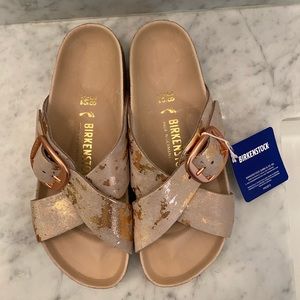 Birkenstock Siena Big Buckle Suede sandals